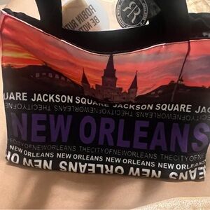 NWT Robin Ruth New Orleans Jackson Square Canvas Tote Bag